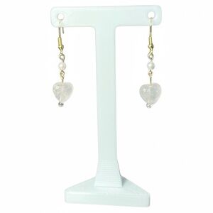 Rose Quartz Heart Earrings